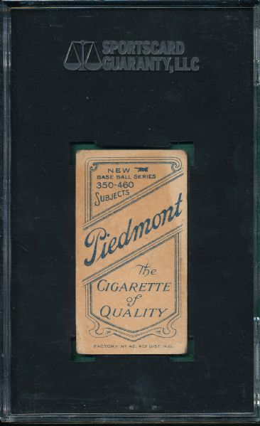1909-1911 T206 Conroy, Batting, Piedmont Cigarettes SGC 30 *Factory 42*