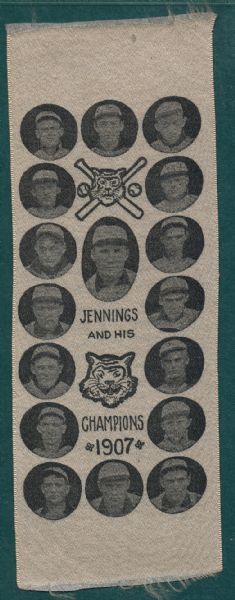 1907 Detroit Tiger Championship Silk W/ Ty Cobb