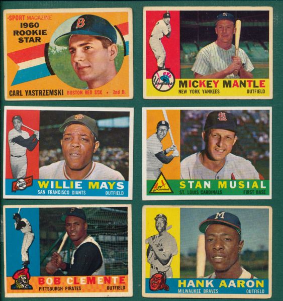 1960 Topps Complete Set (572) W/ Yaz & McCovey, Rookie