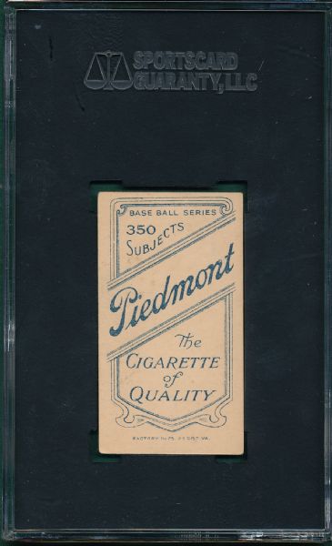 1909-1911 T206 Burch Piedmont Cigarettes SGC 60