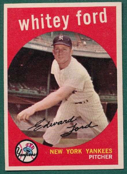 1958 & 59 Topps Whitey Ford (2) Card Lot