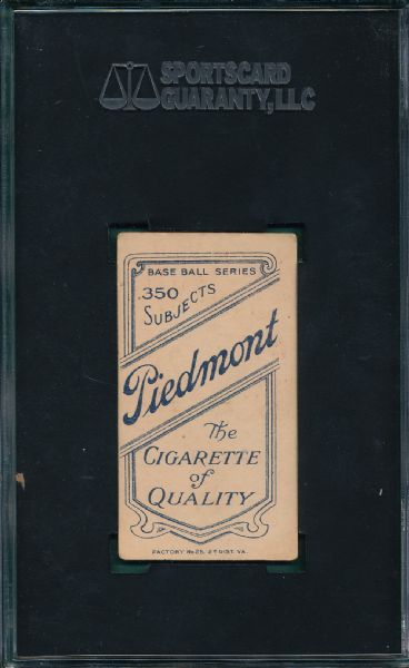 1909-1911 T206 Ty Cobb, Red Portrait, Piedmont Cigarettes Cigarettes SGC 60