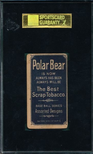 1909-1911 T206 Conroy, Bat, Polar Bear Tobacco SGC 30