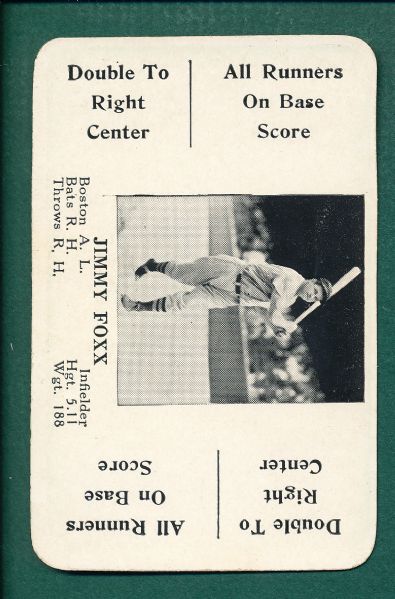 1936 S and S Game Jimmy Foxx
