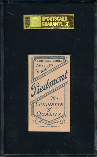 1909-1911 T206 Fiene, Portrait, Piedmont Cigarettes SGC 70