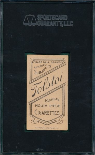 1909-1911 T206 Frill Tolstoi Cigarettes SGC 60 *Highest Graded*