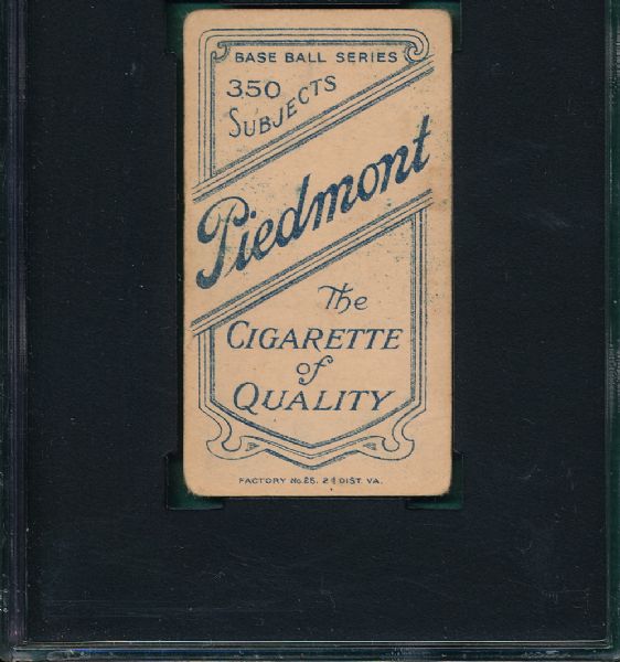 1909-1911 T206 Hinchman, Harry, Piedmont Cigarettes SGC 40 