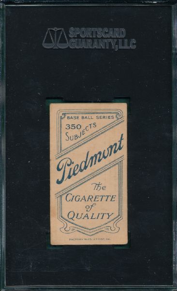 1909-1911 T206 Barbeau Piedmont Cigarettes SGC 45