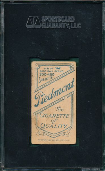 1909-1911 T206 Downey, Batting, Piedmont Cigarettes SGC 10 *Factory 42*