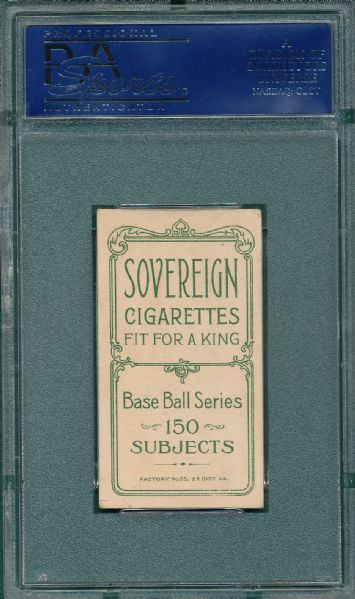 1909-1911 T206 Bowerman Sovereign Cigarettes PSA 5
