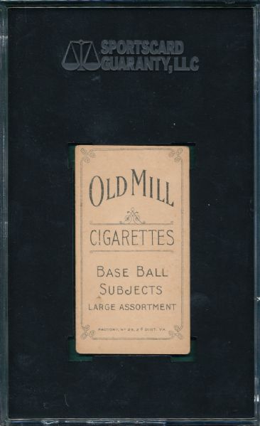 1909-1911 T206 Hinchman, Harry, Old Mill Cigarettes SGC 60