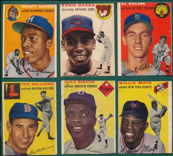 1954 Topps Baseball Complete Set *Aaron, Kaline & Banks, Rookies*