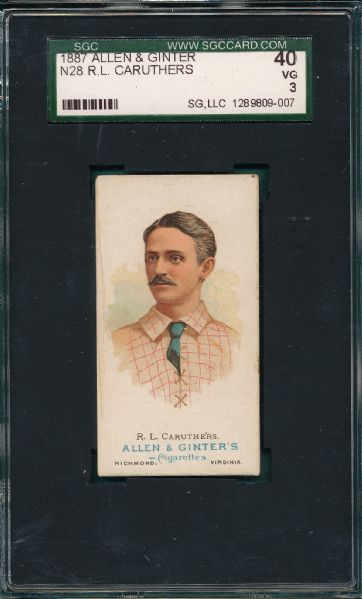 1887 N28 Caruthers Allen & Ginter Cigarettes SGC 40
