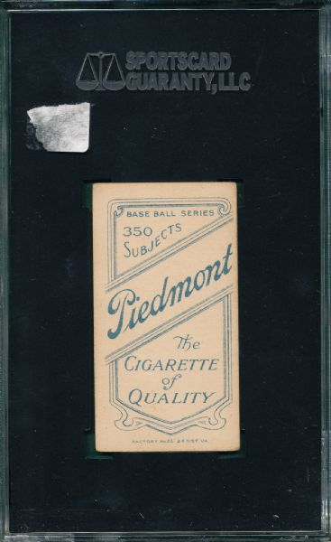 1909-1911 T206 Arellanes Piedmont Cigarettes SGC 50