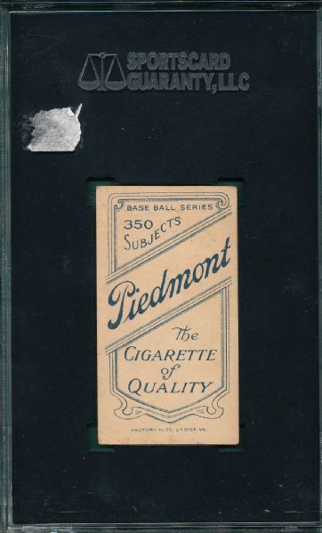 1909-1911 T206 Barger Piedmont Cigarettes SGC 50