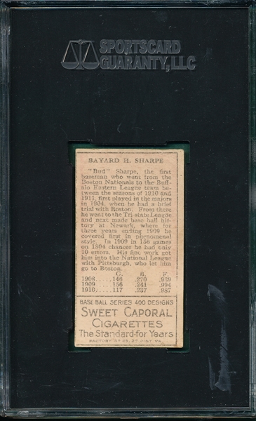 1911 T205 Sharpe Sweet Caporal Cigarettes SGC 40