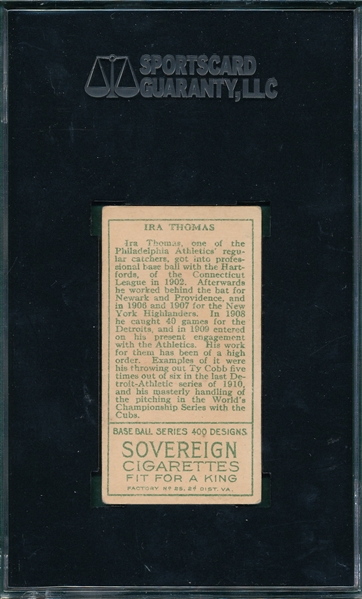 1911 T205 Thomas Sovereign Cigarettes SGC 50 