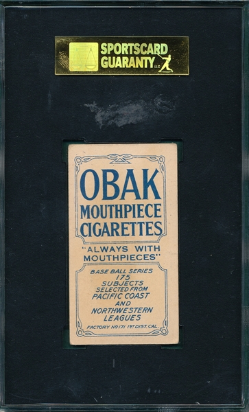 1910 T212-2 Martinke Obak Cigarettes SGC 40 *Presents Better*