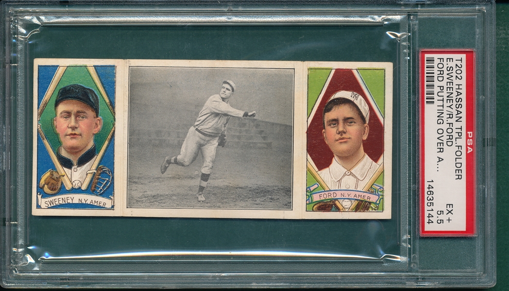 1912 T202 Ford Putting Over Spitter, Sweeney/Ford, Hassan Cigarettes PSA 5.5