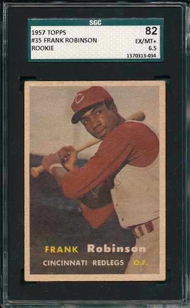1957 Topps #35 Frank Robinson SGC 82 *Rookie*