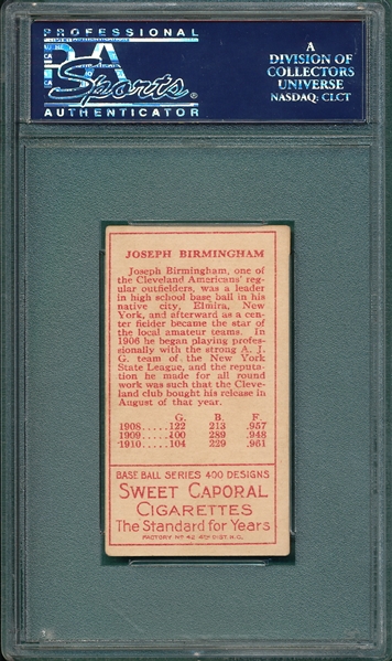 1911 T205 Birmingham Sweet Caporal Cigarettes PSA 4.5