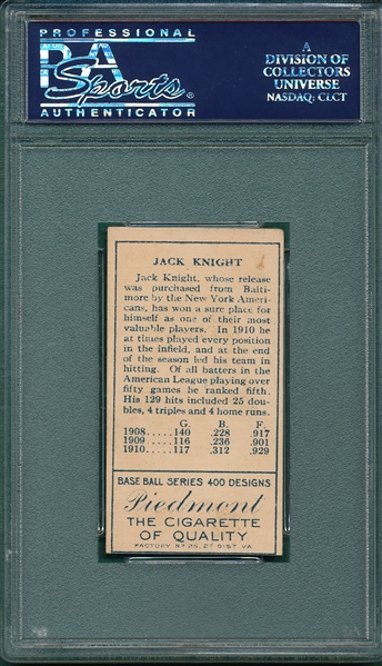1911 T205 Knight Piedmont Cigarettes PSA 5.5