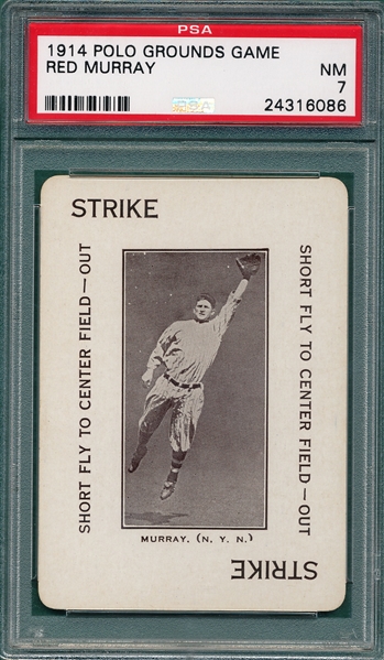 1914 Polo Grounds Red Murray PSA 7
