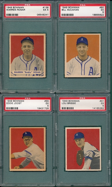 1949 Bowman (9) Card Lot PSA 5 W/Westlake