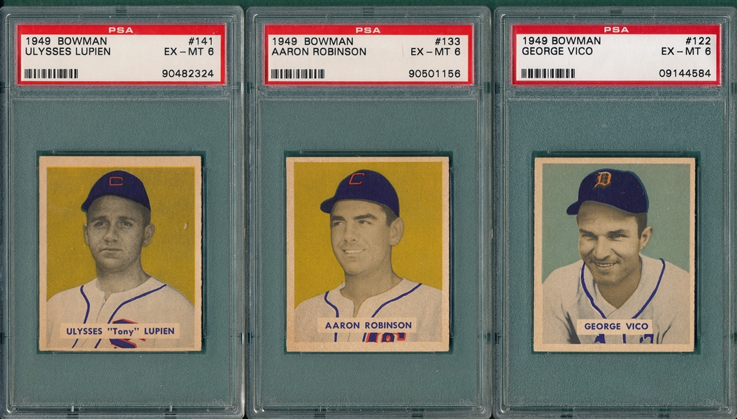 1949 Bowman (6) Card Lot W/ Vico PSA 6  