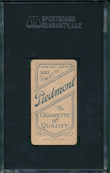 1909-1911 T206 Smith, Carlos, Piedmont Cigarettes SGC 35 *Southern League*