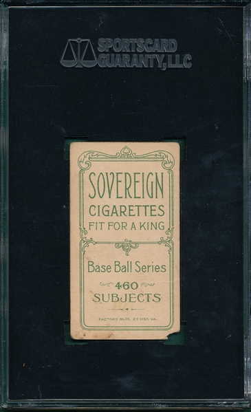 1909-1911 T206 Needham Sovereign 460 Cigarettes SGC 10
