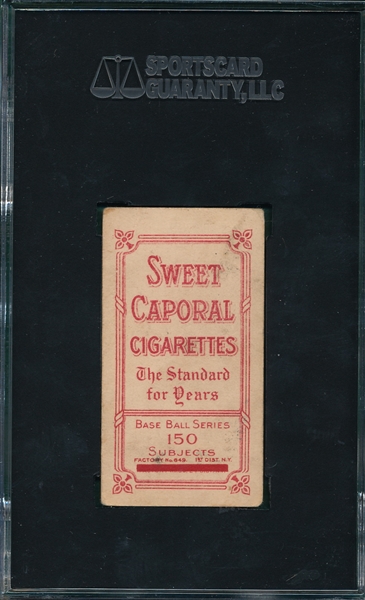 1909-1911 T206 Wilhelm, Hands at Chest, Sweet Caporal Cigarettes SGC 30