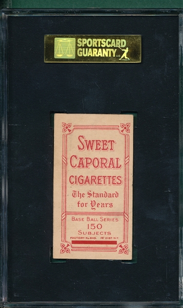 1909-1911 T206 Wagner, Left Shoulder, Sweet Caporal Cigarettes SGC 40