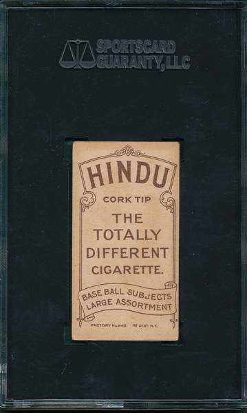 1909-1911 T206 Lindaman Hindu Cigarettes SGC 60 *None Graded Higher*