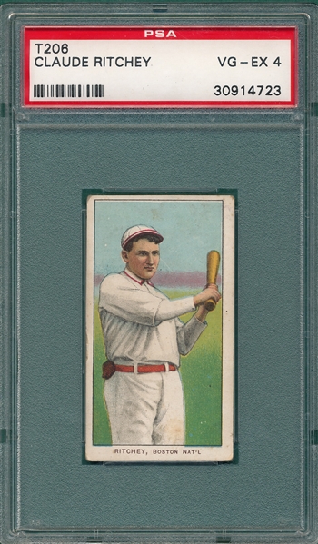1909-1911 T206 Ritchey Sweet Caporal Cigarettes PSA 4