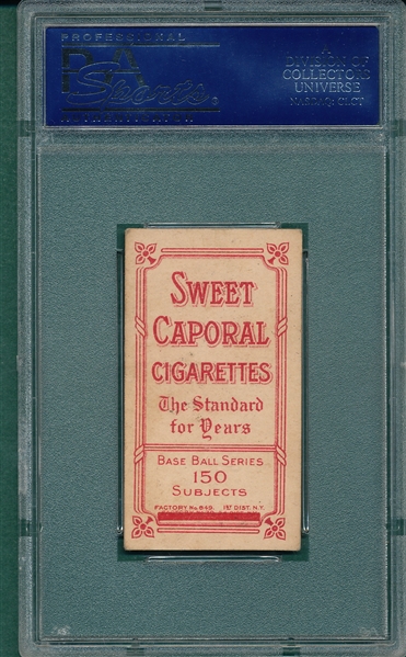 1909-1911 T206 Pastorius Sweet Caporal Cigarettes PSA 4.5
