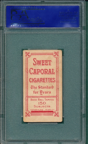 1909-1911 T206 O'Leary, Portrait, Sweet Caporal Cigarettes PSA 3