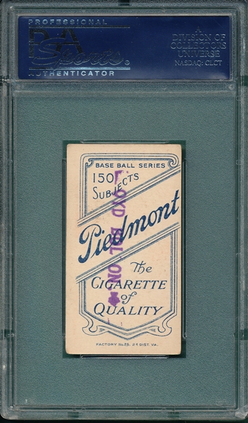 1909-1911 T206 Lumley Piedmont Cigarettes PSA 4 MK *Stamped Back*