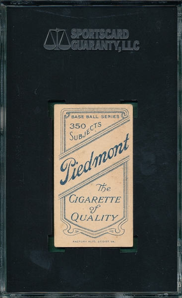 1909-1911 T206 Westlake Piedmont Cigarettes SGC 30 *Southern League*
