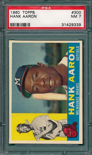 1960 Topps #300 Hank Aaron PSA 7