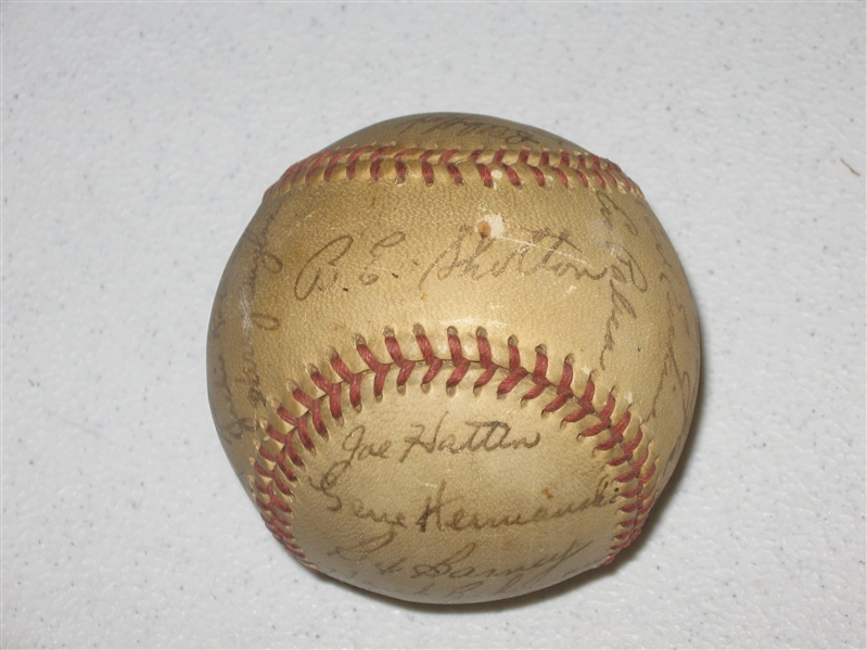 1948 Brooklyn Dodgers Team Signed Ball W/ Campanella, Reese, Snider and Jackie Robinson