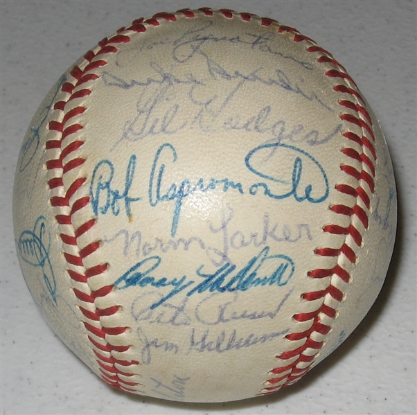 1960 Los Angeles Dodgers Team Signed Ball W/ Koufax & Snider
