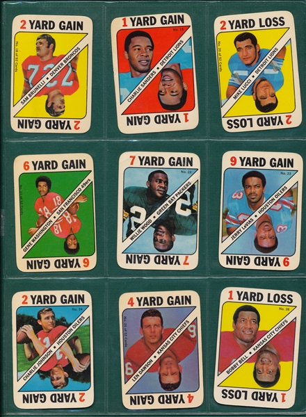 1971 Topps FB Card Game Complete Set (53) W/ Marker