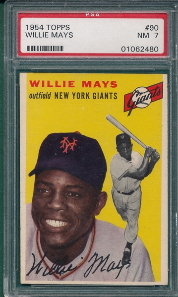 1954 Topps #90 Willie Mays PSA 7