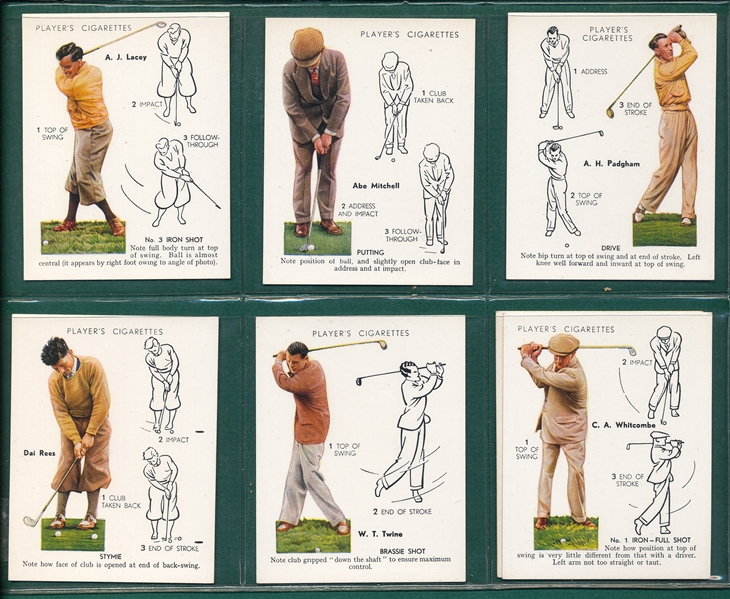 1939 John Players & Sons Golf Players Cigarettes Complete Set of (25) 