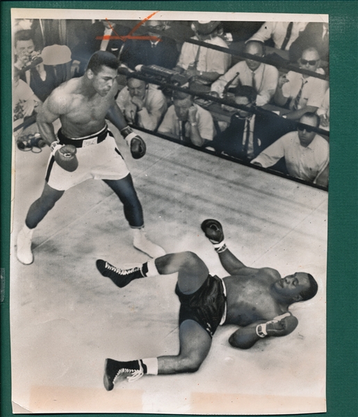 1965 Wire Photo of Muhammed Ali vs Sonny Liston 