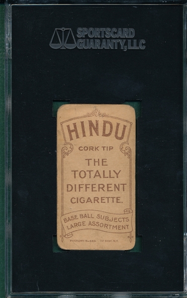 1909-1911 T206 Greminger Hindu Cigarettes SGC 10