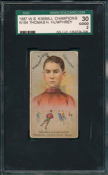 1887 N184 Thomas Humphrey Kimball Champions SGC 30