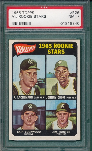 1965 Topps #526 Jim Hunter PSA 7 *Rookie*