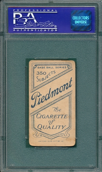 1909-1911 T206 Baker Piedmont Cigarettes PSA 3